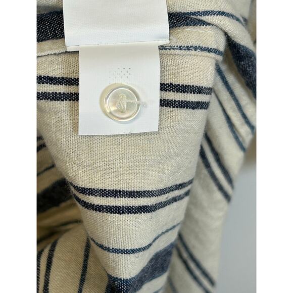 NILI LOTAN Tangier Galabia Dress New Moroccan Stripe 3 Print Linen blend Size M - Picture 10 of 13